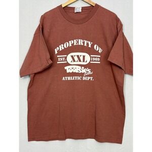 Tootsies Cabaret T-Shirt Mens Brown Graphic Short Sleeve 2XL Miami FL Strip Club